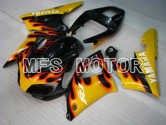Yamaha YZF-R1 1998-1999 Injection ABS verkleidung - Flamme - Schwarz Gelb - MFS3359