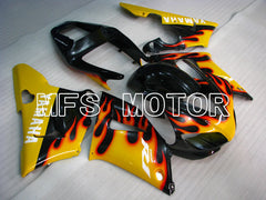 Yamaha YZF-R1 1998-1999 Injection ABS verkleidung - Flamme - Schwarz Gelb - MFS3359