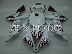 Yamaha YZF-R1 2004-2006 Injection ABS Fairing - Flame - White Red - MFS3373