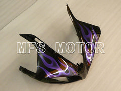 Carénage ABS injecté Yamaha YZF-R1 2009-2011 - Flamme - Noir Violet - MFS3384