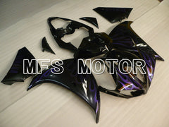 Carénage ABS injecté Yamaha YZF-R1 2009-2011 - Flamme - Noir Violet - MFS3384