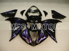 Carénage ABS injecté Yamaha YZF-R1 2009-2011 - Flamme - Noir Violet - MFS3384