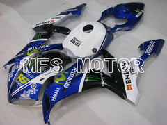 Yamaha YZF-R1 2004-2006 Injection ABS verkleidung - Monster - Schwarz Weiß Blau - MFS3429
