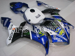 Yamaha YZF-R1 2004-2006 Injection ABS verkleidung - Monster - Schwarz Weiß Blau - MFS3429
