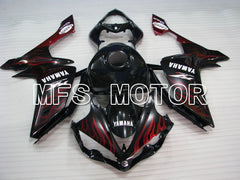 Yamaha YZF-R1 2007-2008 Injection ABS Fairing - Flame - Black Red - MFS3441