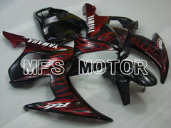 Yamaha YZF-R6 2003-2004 Injection ABS Fairing - Flame - Red wine color Black - MFS3484
