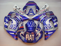 Yamaha YZF-R6 1998-2002 Injection ABS verkleidung - FIAT - Blau Weiß - MFS3485