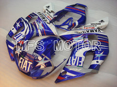 Yamaha YZF-R6 1998-2002 Injection ABS verkleidung - FIAT - Blau Weiß - MFS3485