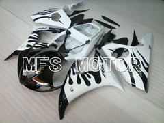 Yamaha YZF-R6 2003-2004 Injection ABS Fairing - Flame - White Black - MFS3490