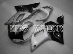 Yamaha YZF-R6 1998-2002 Injection ABS verkleidung - Factory Style - Schwarz Silber - MFS3498