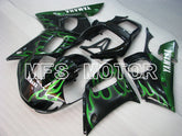 Yamaha YZF-R6 1998-2002 Injection ABS Fairing - Flame - Black Green - MFS3520