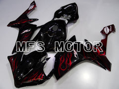 Yamaha YZF-R1 2007-2008 Injection ABS verkleidung - Flamme - Rot Schwarz - MFS3525