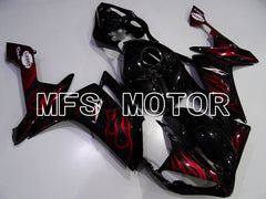 Yamaha YZF-R1 2007-2008 Injection ABS verkleidung - Flamme - Rot Schwarz - MFS3525