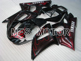 Yamaha YZF-R6 1998-2002 Injection ABS verkleidung - Flamme - Schwarz Rot - MFS3543