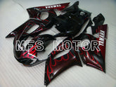 Yamaha YZF-R6 1998-2002 Injection ABS verkleidung - Flamme - Schwarz Rot - MFS3554
