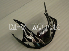 Yamaha YZF-R6 1998-2002 Injection ABS verkleidung - Flamme - Schwarz Weiß - MFS3563