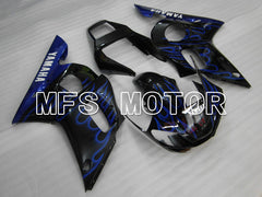 Yamaha YZF-R6 1998-2002 Injection ABS verkleidung - Flamme - Schwarz Blau - MFS3578