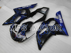 Yamaha YZF-R6 1998-2002 Injection ABS verkleidung - Flamme - Schwarz Blau - MFS3578