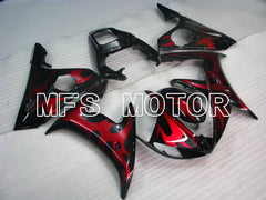Yamaha YZF-R6 2003-2004 Injection ABS Fairing - Flame - Red wine color Black - MFS3607