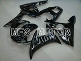 Yamaha YZF-R6 2003-2004 Injection ABS verkleidung - Flamme - Weiß Schwarz - MFS3617