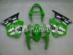 Kawasaki NINJA ZX6R 2000-2002 Injection ABS verkleidung - Factory Style - Schwarz Grün Weiß - MFS3634