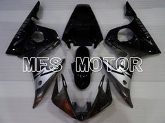 Carrocería con inyección ABS Yamaha YZF-R6 2003-2004 - Estilo de fábrica - Plata negro - MFS3643