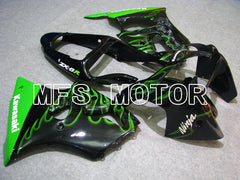 Kawasaki NINJA ZX6R 2000-2002 Injection ABS verkleidung - Flamme - Schwarz Grün - MFS3664