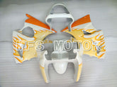 Kawasaki NINJA ZX6R 2000-2002 Injection ABS verkleidung - Flamme - Weiß Orange - MFS3675