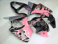 Kawasaki NINJA ZX6R 2000-2002 Injection ABS verkleidung - Flamme - Schwarz Rosa - MFS3680