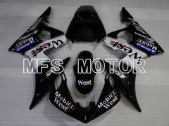 Carénage ABS injecté Yamaha YZF-R6 2003-2004 - Ouest - Blanc Noir - MFS3681