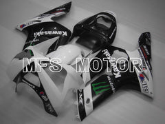 Kawasaki NINJA ZX6R 2003-2004 Injection ABS verkleidung - Monster - Schwarz Weiß - MFS3713