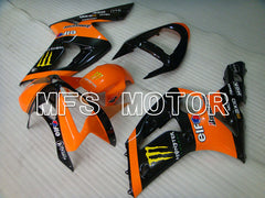 Carénage ABS injecté Kawasaki NINJA ZX6R 2003-2004 - Monster - Noir Orange - MFS3716