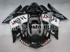 Kawasaki NINJA ZX6R 2003-2004 Injection ABS Fairing - West - Black White - MFS3720