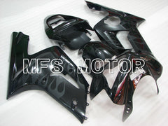 Carénage ABS injecté Kawasaki NINJA ZX6R 2003-2004 - Flamme - Noir - MFS3722