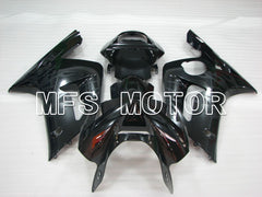 Carénage ABS injecté Kawasaki NINJA ZX6R 2003-2004 - Flamme - Noir - MFS3722