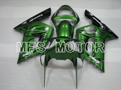 Carénage ABS injecté Kawasaki NINJA ZX6R 2003-2004 - Flamme - Noir Vert - MFS3725