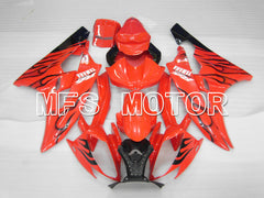 Yamaha YZF-R6 2006-2007 Injection ABS Fairing - Flame - Red Black - MFS3726