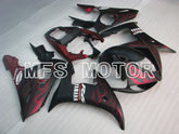 Yamaha YZF-R6 2005 Injection ABS verkleidung - Flame - Rot Schwarz Matt - MFS3737