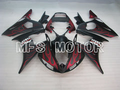 Yamaha YZF-R6 2005 Injection ABS Fairing - Flame - Red Black Matte - MFS3737