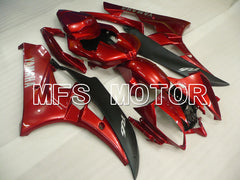 Yamaha YZF-R6 2006-2007 Injection ABS Fairing - Factory Style - Red wine color Black Matte - MFS3759