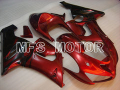 Carénage ABS injecté Kawasaki NINJA ZX6R 2005-2006 - Style usine - Couleur vin rouge - MFS3769