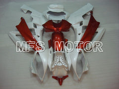 Yamaha YZF-R6 2006-2007 Injection ABS Fairing - Factory Style - Red wine color White - MFS3771