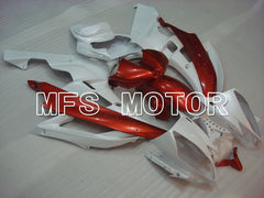Yamaha YZF-R6 2006-2007 Injection ABS Fairing - Factory Style - Red wine color White - MFS3771