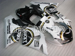 Carénage ABS injecté Kawasaki NINJA ZX6R 2005-2006 - Lucky Strike - Noir Blanc - MFS3773