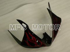 Carénage ABS injecté Yamaha YZF-R6 2005 - Flamme - Rouge Noir - MFS3778