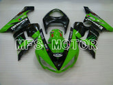 Carénage ABS injecté Kawasaki NINJA ZX6R 2005-2006 - Monster - Noir Vert - MFS3780
