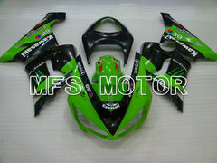 Carénage ABS injecté Kawasaki NINJA ZX6R 2005-2006 - Monster - Noir Vert - MFS3780