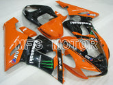 Carénage ABS injecté Kawasaki NINJA ZX6R 2005-2006 - Monster - Noir Orange - MFS3792