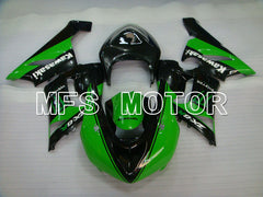 Carénage ABS injecté Kawasaki NINJA ZX6R 2005-2006 - Monster - Noir Vert - MFS3804