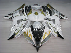 Carénage ABS injecté Yamaha YZF-R6 2008-2016 - Flamme - Or Blanc - MFS3818